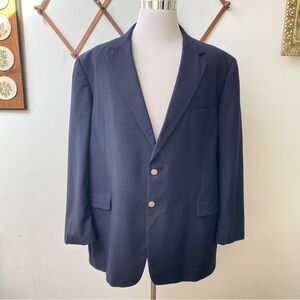 Burberry London Navy Blue Wool Blazer